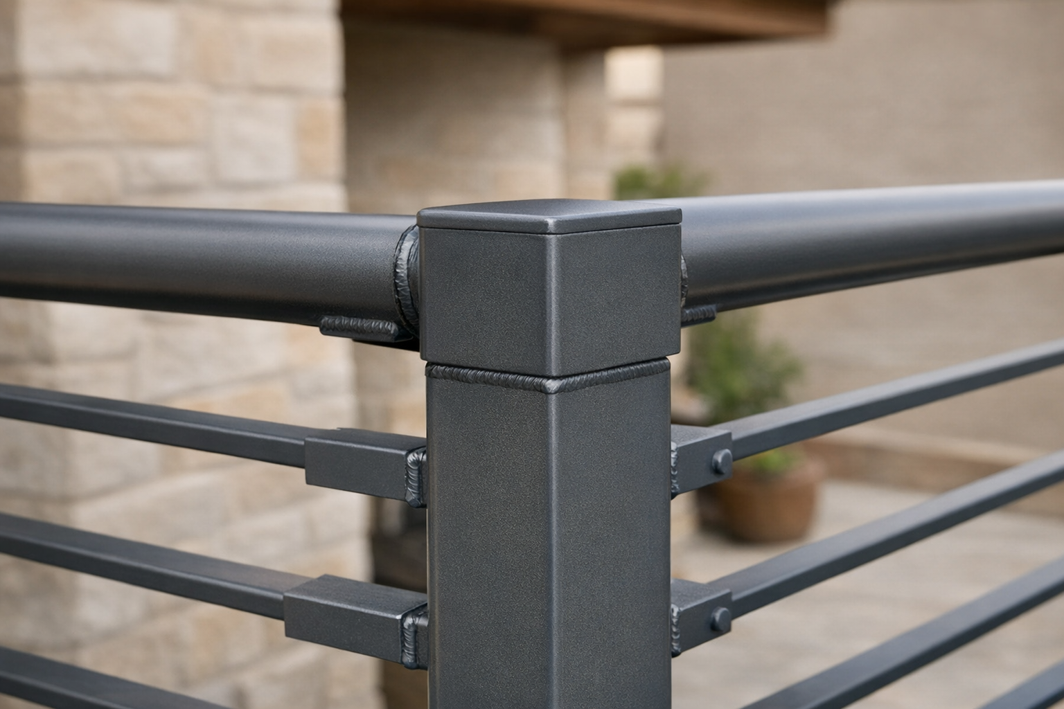 Fabricated steel switchback stair
